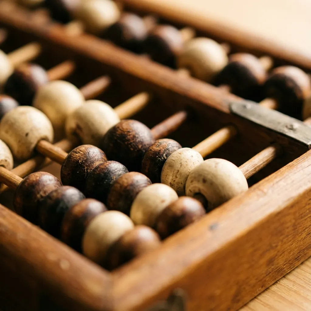 Ábaco Soroban Primer Plano