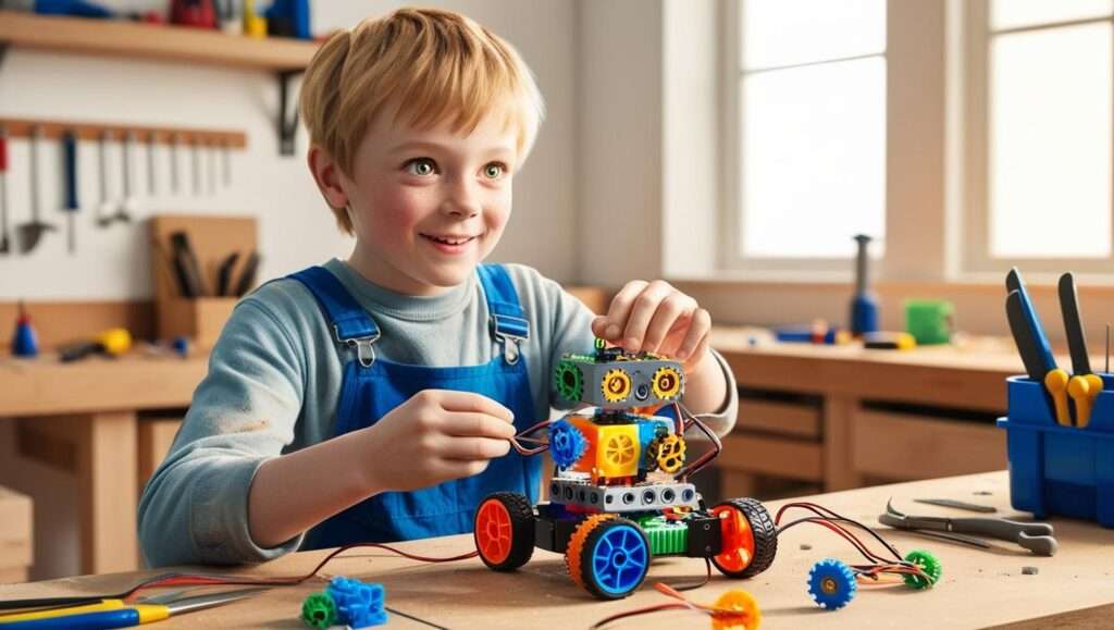 La Enseñanza de la Robótica en Niños de México: Beneficios en su Aprendizaje a Largo Plazo 1 Ultravelozmente Elabora una imagen sobre un nio construyendo un robot La Enseñanza de la Robótica en Niños de México: Beneficios en su Aprendizaje a Largo Plazo Ultravelozmente
