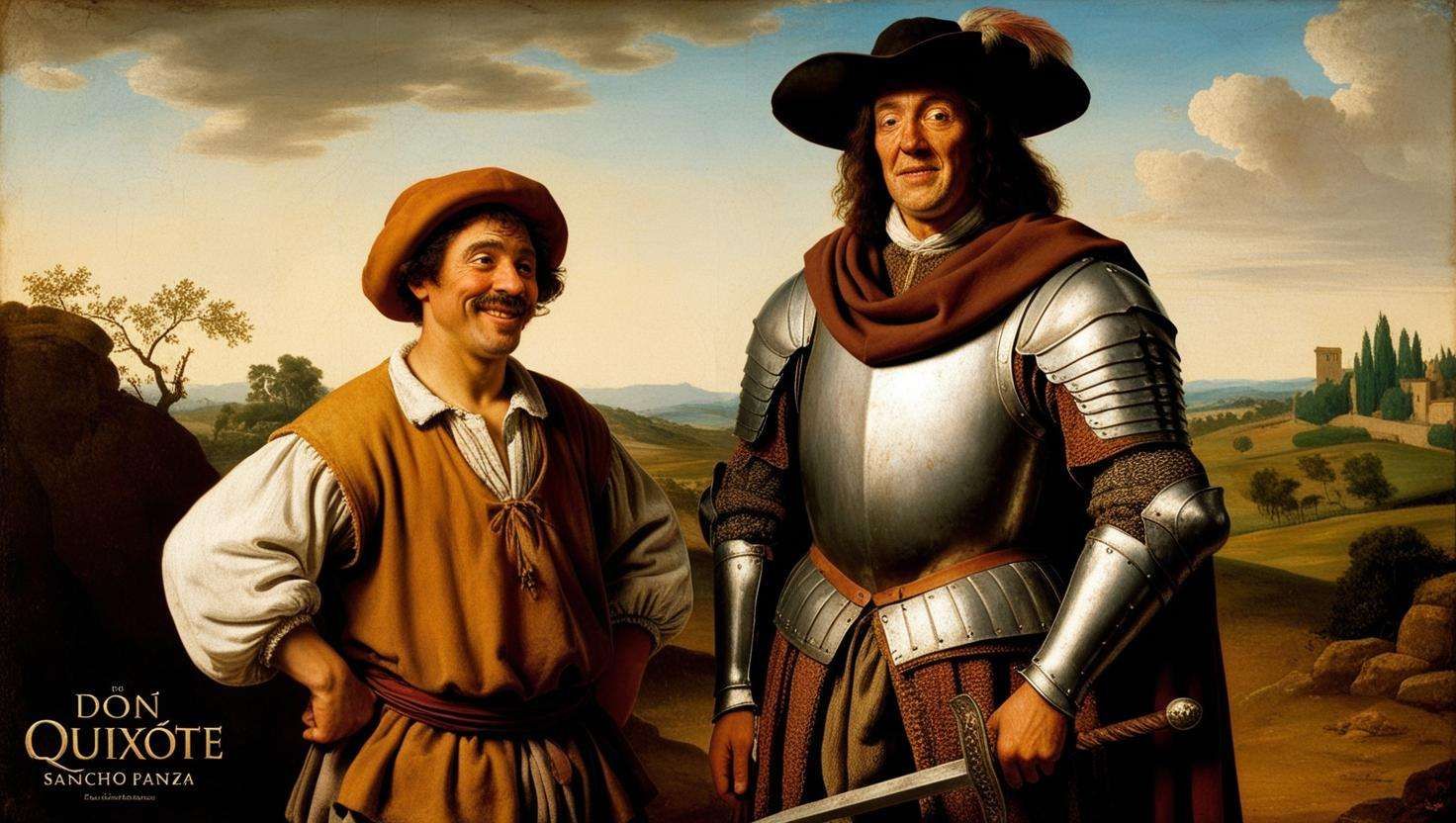 crea una imagen de don quijote y sancho panza con sus personalidades ¿por qué leer el quijote de la mancha puede ser un reto para los estudiantes de preparatoria y cómo superarlo? ultravelozmente